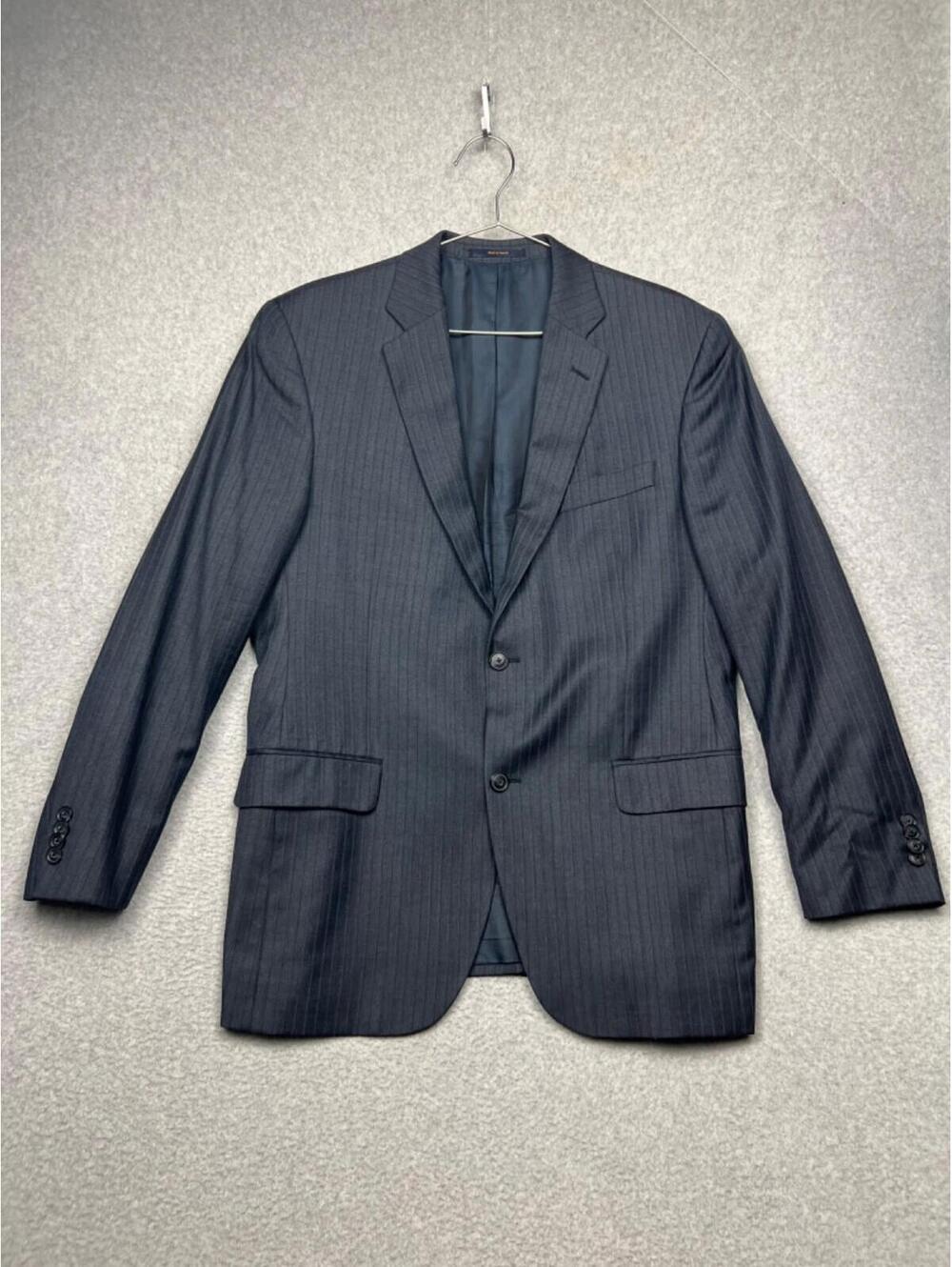 Broletto Loro Piana Italy Wool 120's Stripes Sport Blazer Jacket Mens 42R Navy